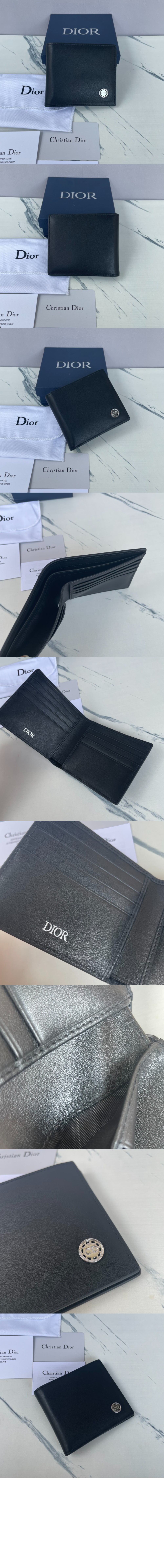 디올 소가죽 반지갑 2ESBH