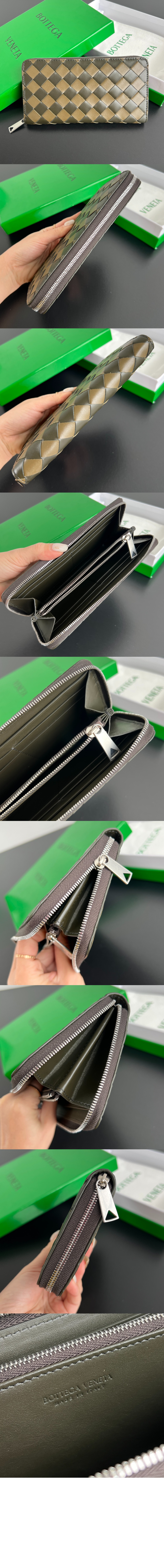 보테가베네타 인트레치아토 지퍼 어라운드 지갑 749427