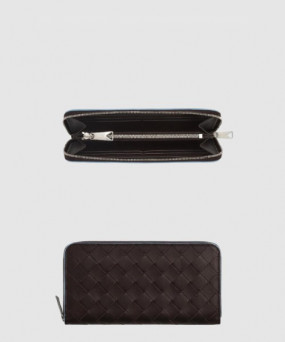 보테가베네타 인트레치아토 지퍼-어라운드 지갑 749427