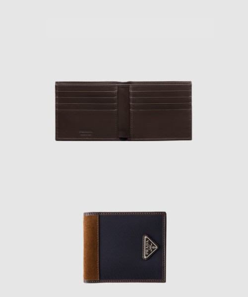 프라다 리나일론 및 가죽 지갑 2M0513