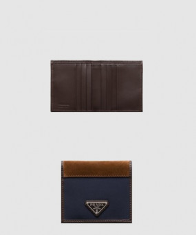 프라다 리나일론 앤 레더 월렛 2MO004