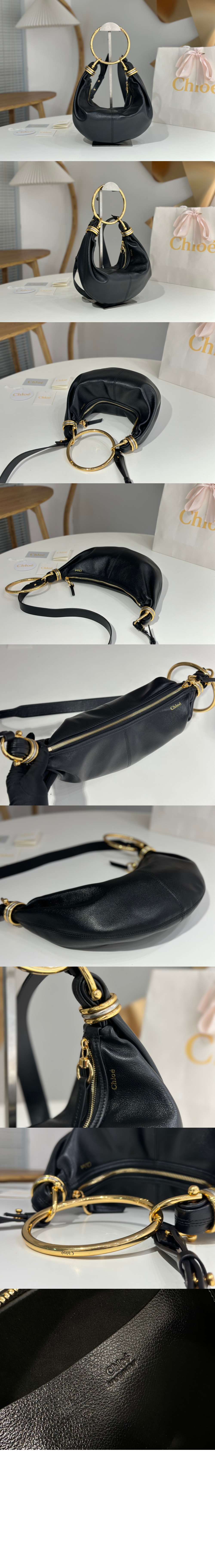 끌로에 그레인드 가죽 Marcie 스몰 Bracelet 호보백 AS611