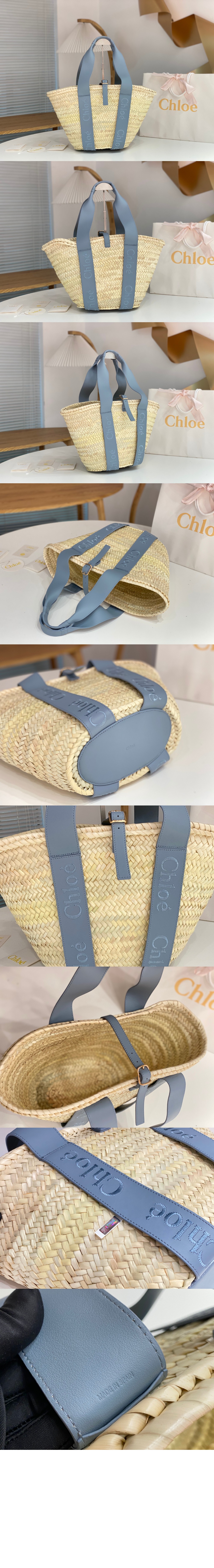 끌로에 숄더 밀짚백 SS303