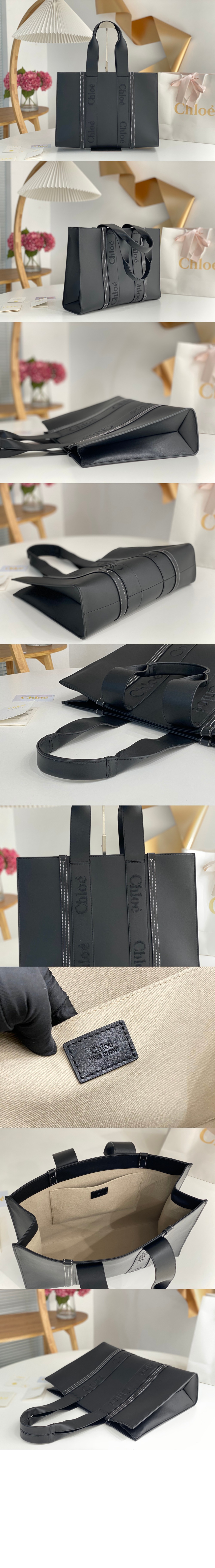 끌로에 우디 소가죽 토트백 라지 WS382