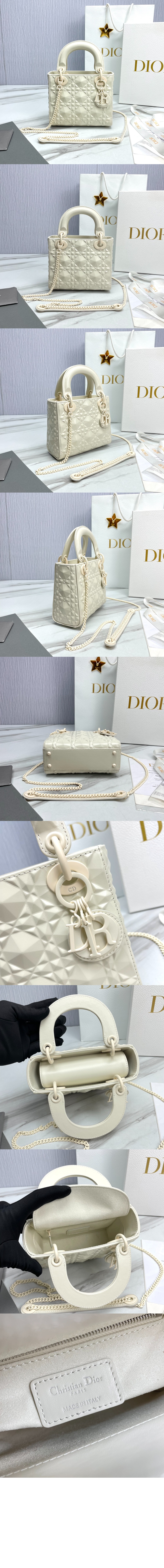 디올 레이디백 다이아몬드 까나쥬 미니 M0505