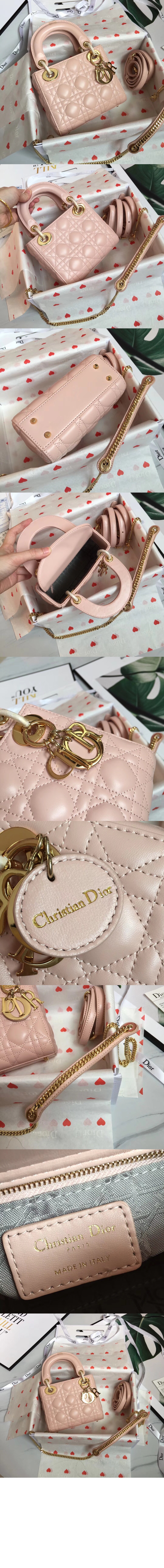 디올 레이디백 새틴 미니 M0500