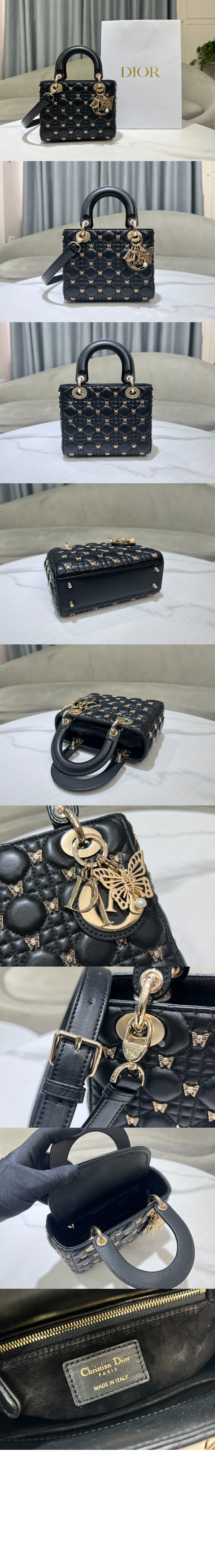 디올 레이디백 램스킨 스몰 M0531