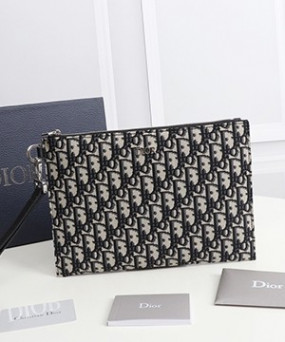 디올 오블리크 자카드 클러치