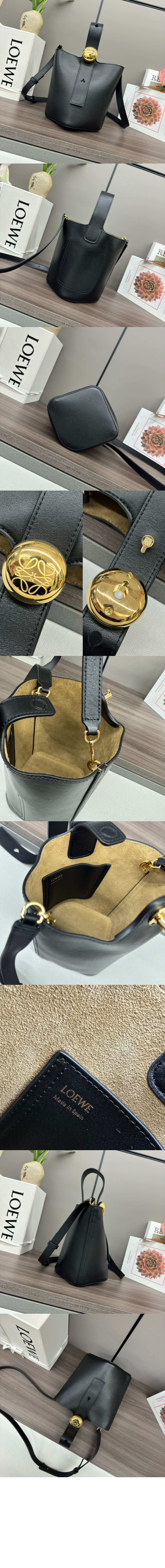 로에베 미니 페블 버킷 백 - 멜로우 카프스킨