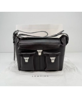 르메르 위크엔드 기어 백 나파 가죽 블랙 가로: 39cm 세로: 23cm 폭: 20cm