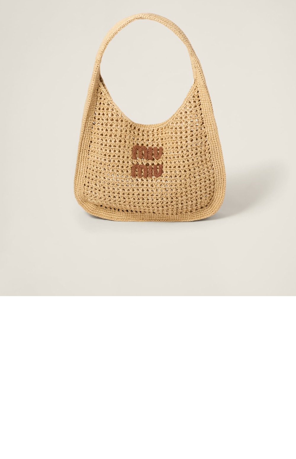 미우미우 우븐 패브릭 호보백 5BC116