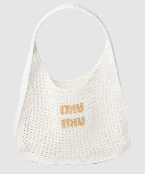 미우미우 우븐 패브릭 호보백 5BC116