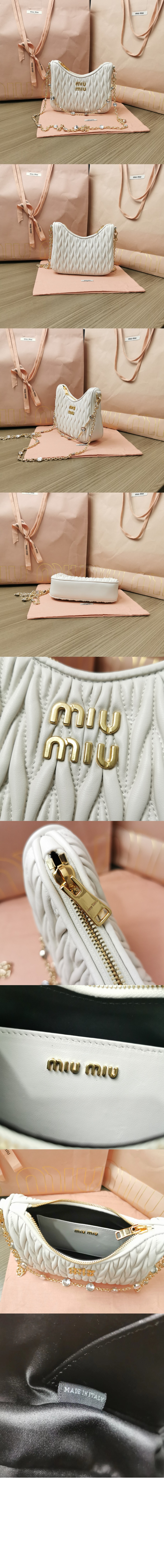 미우미우 마테라쎄 나파 가죽 숄더백 5BH211