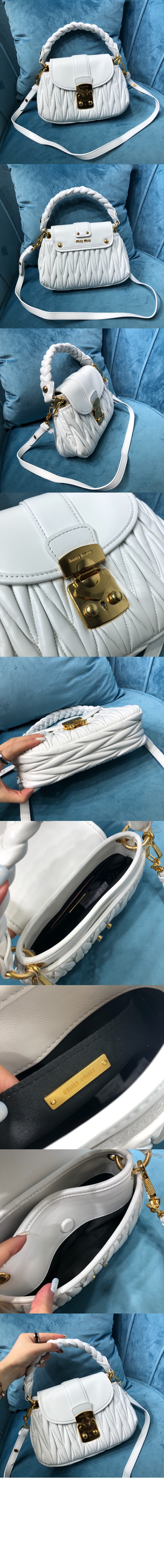 미우미우 코퍼 마테라쎄 토트백 5BH188