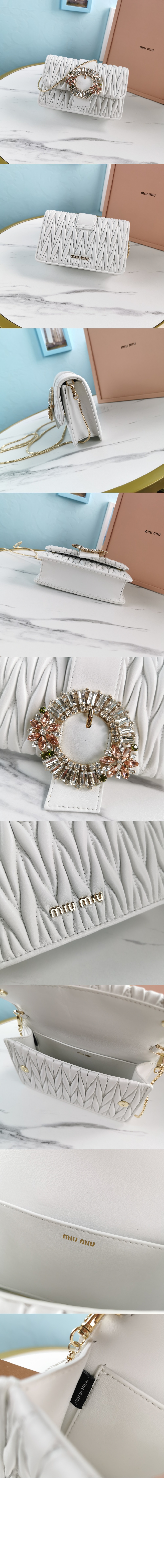 미우미우 마테라쎄 플라워 미니백 5BH095