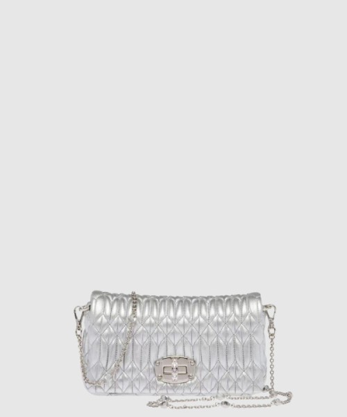 미우미우 미우 크리스털 나파 가죽 및 크리스털 미니백 5BP079