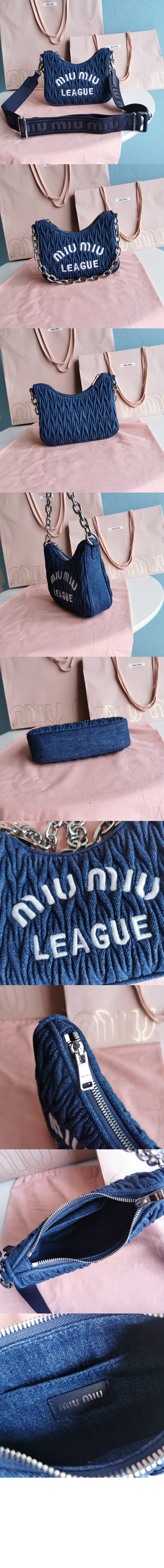 미우미우 마테라쎄 데님 숄더백 5BH211