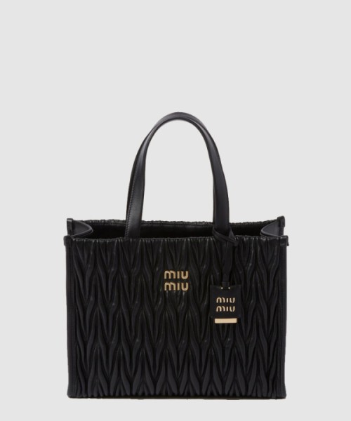 미우미우 마테라쎄 나파 가죽 토트백 5BG258