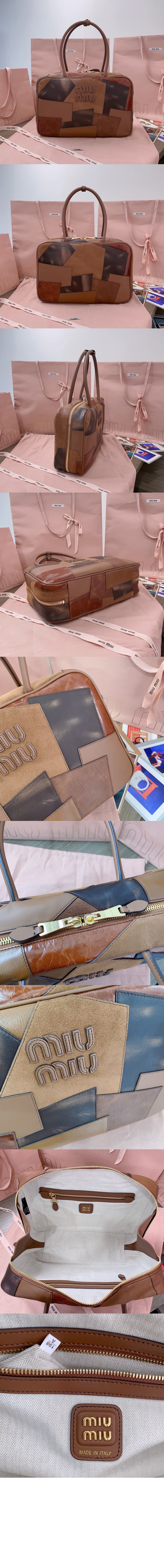 미우미우 레더 탑핸들백 5BB117