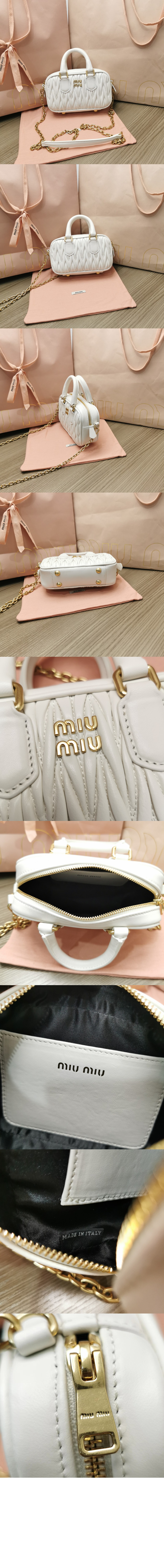 미우미우 아르카디 마테라쎄 나파 가죽 미니백 5BP077