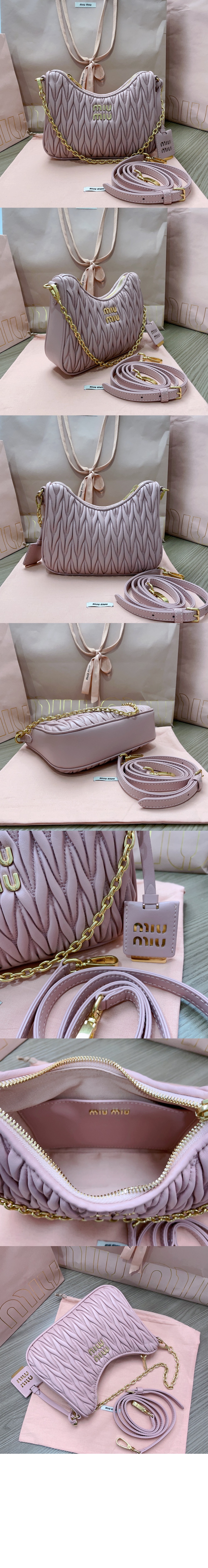 미우미우 마테라쎄 나파 가죽 숄더백 5BH211