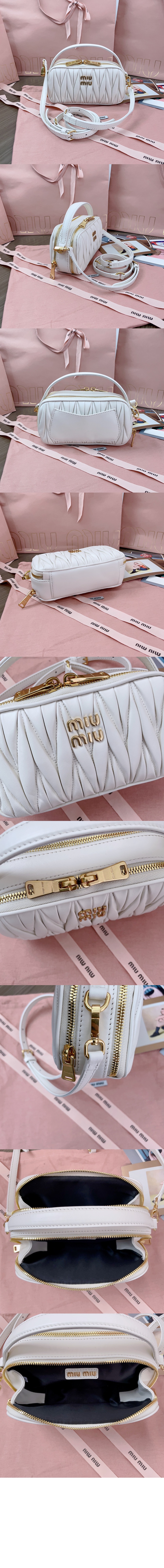 미우미우 마테라쎄 나파 가죽 숄더백 5BH229