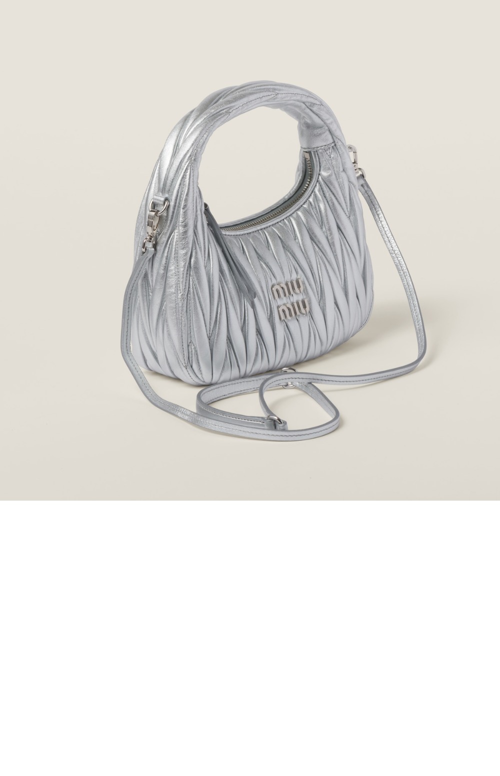 미우미우 완더 마테라쎄 나파 가죽 호보백 5BC125