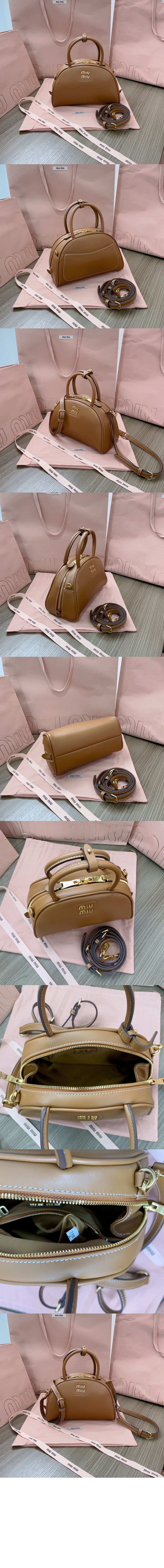 미우미우 가죽 탑 핸들백 5BB157