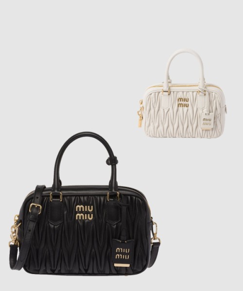 미우미우 아르카디 마테라쎄 나파 가죽백 5BB124