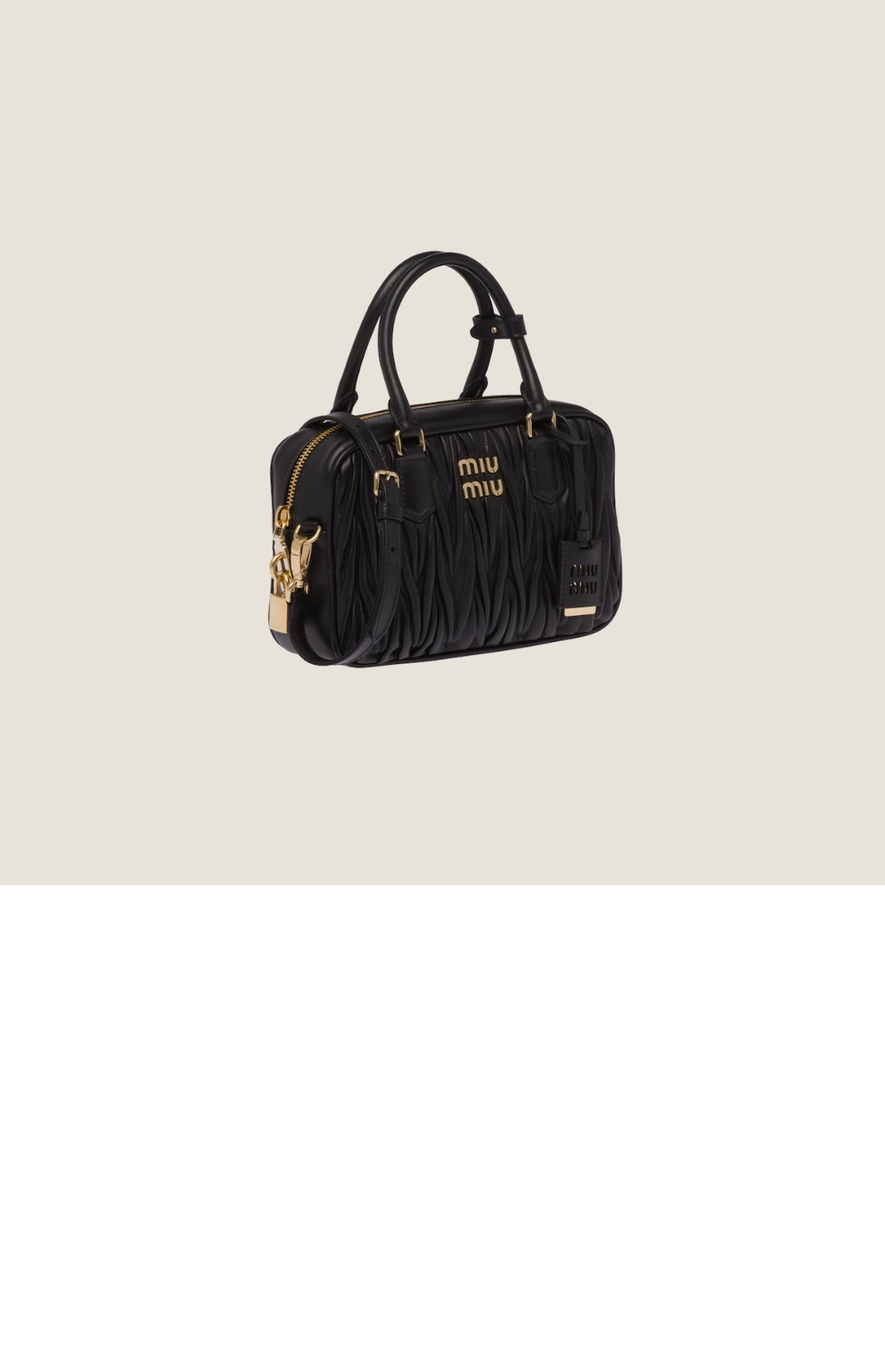 미우미우 아르카디 마테라쎄 나파 가죽백 5BB124