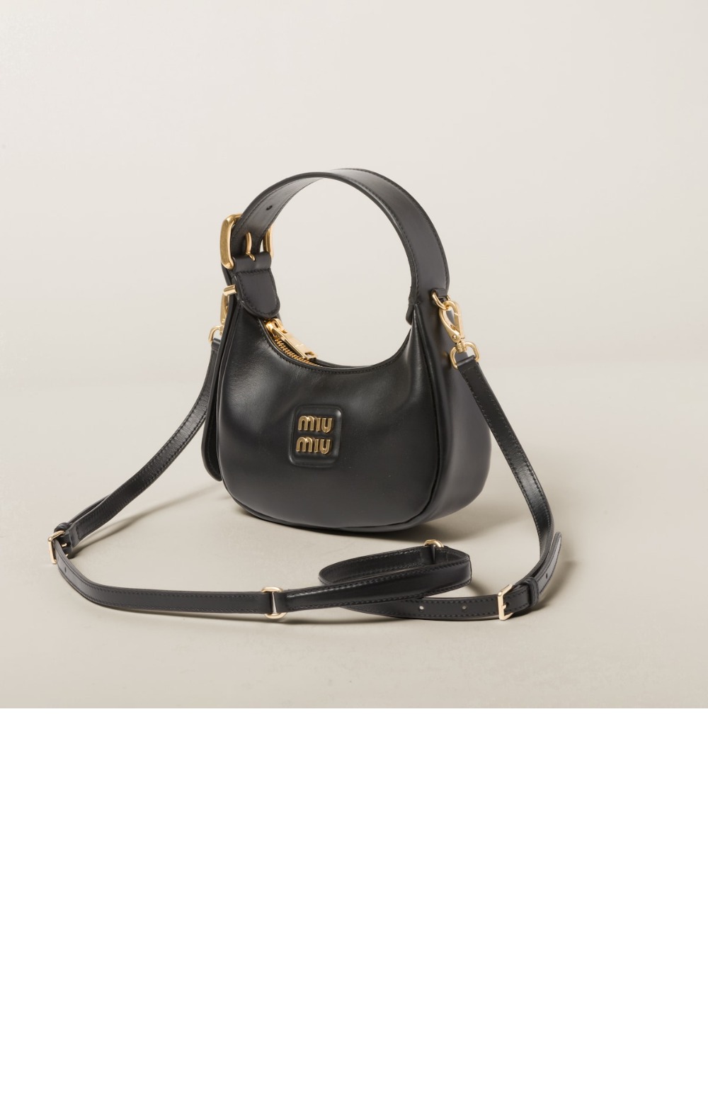 미우미우 가죽 호보백 5BP084