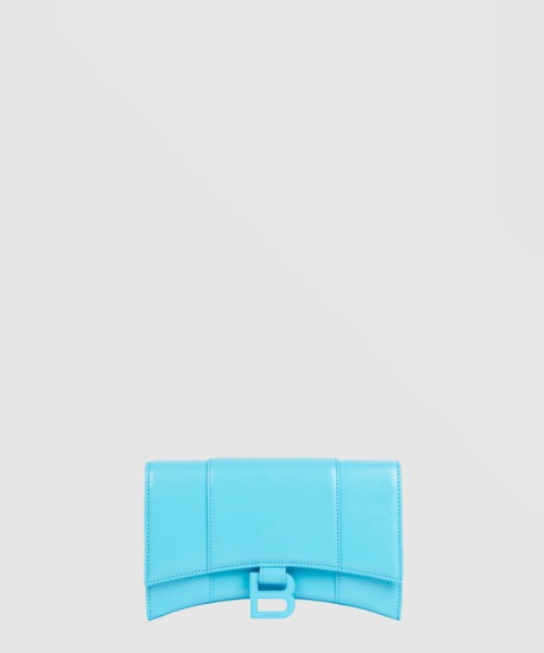 발렌시아가 아워글래스 크로커다일 엠보싱 월렛 온 체인 656050