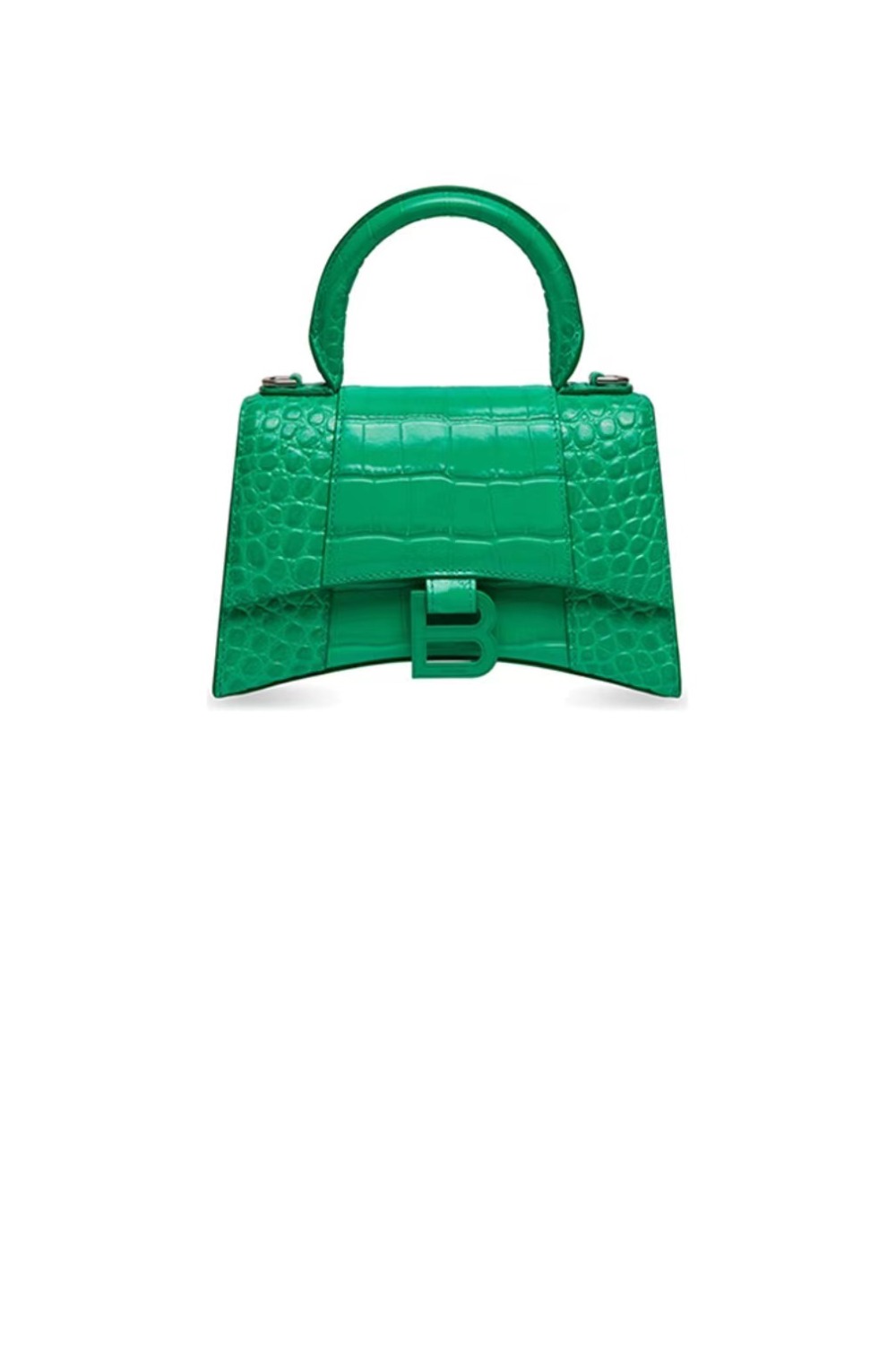 발렌시아가 아워글래스 XS 크로커다일 엠보싱 핸드백 592833