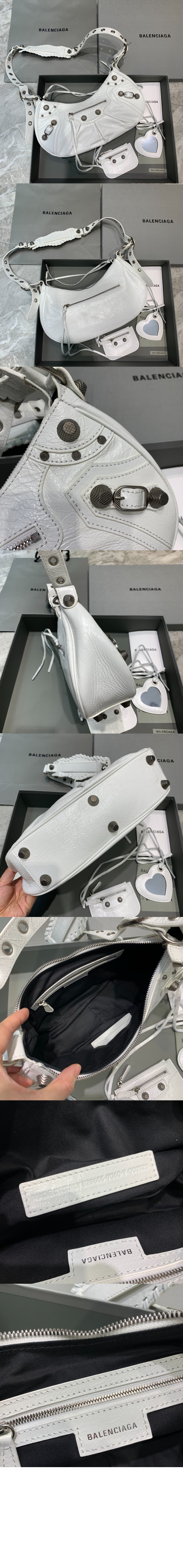 발렌시아가 스몰 숄더백 화이트 671307
