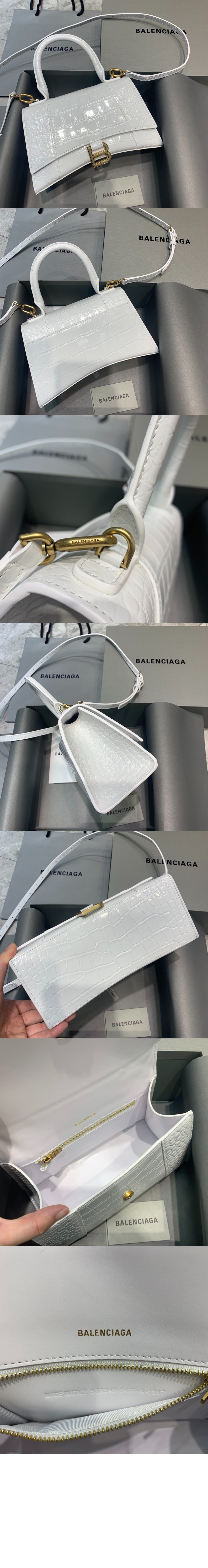 발렌시아가 샤이니 크로커다일 엠보싱 카프스킨 593546