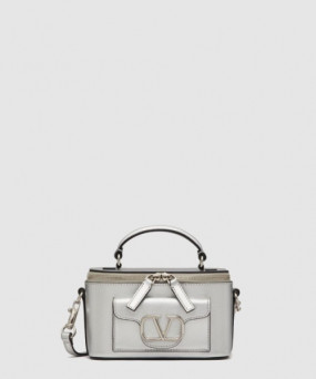 발렌티노 로코 메탈릭 카프스킨 미니 숄더백
