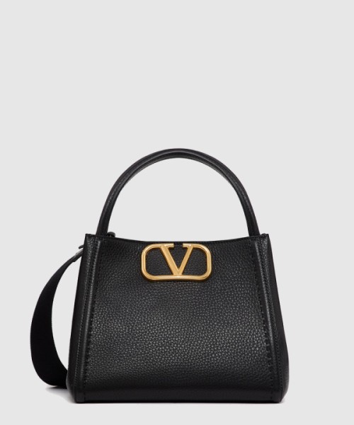 발렌티노 올타임 그레인 카프스킨 미디엄 핸드백