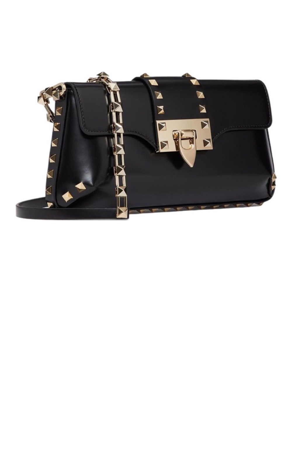 발렌티노 락스터드 가죽 핸드백