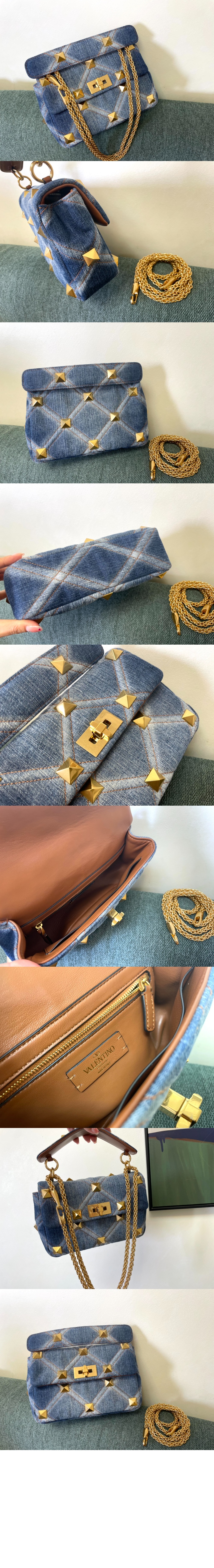 발렌티노 로만스터드 숄더백 미듐