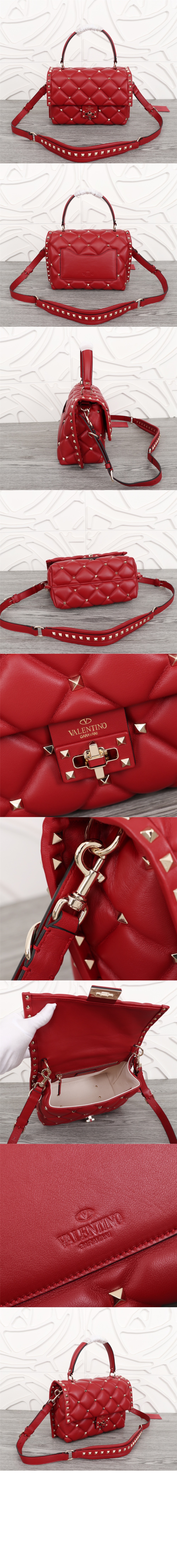 발렌티노 캔디스터드 탑핸들백