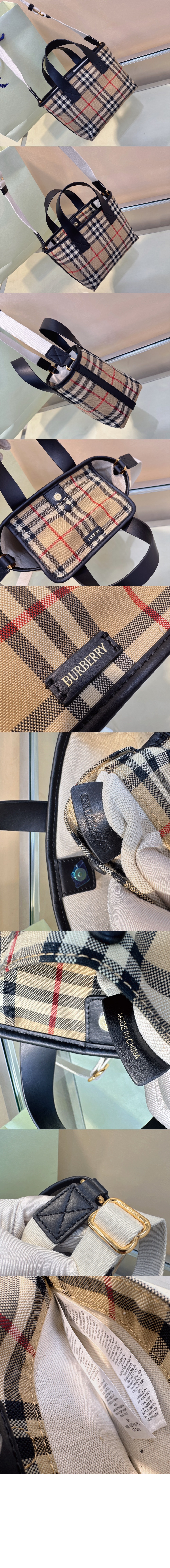 버버리 크로스백 체크 토트 80782461