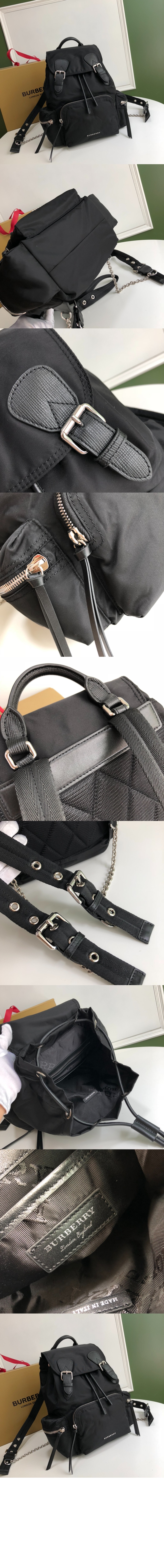 버버리 테크니컬 나일론 가죽 럭색 40482971