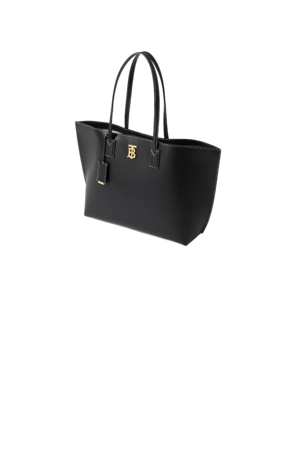 버버리 모노그램 모티프 레더 미디엄 토트백 8052726