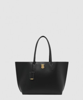 버버리 모노그램 모티프 레더 미디엄 토트백 8052726