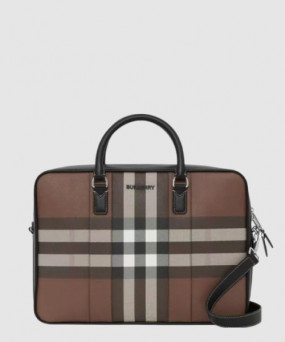 버버리 체크 레더 브리프케이스 80527721