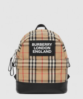 버버리 로고 아플리케 빈티지 체크백팩 80310061
