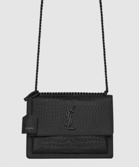 생로랑 선셋 모노그램 크로커 미듐 442906