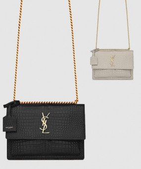 생로랑 선셋 모노그램 크로커 미듐 442906