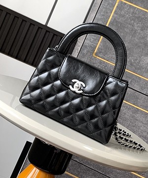 샤넬 샤이니 카프스킨 나노 켈리 핸들백 은장