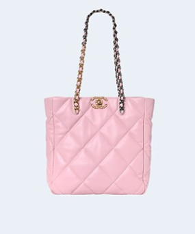 샤넬 19백 샤이니 램스킨 핑크 골드